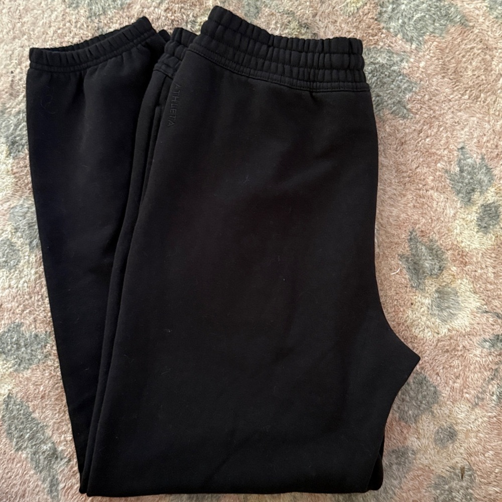 NWT Athleta Black Easy Fleece forever fleece  Jogger, sweatpant  small S 575914 - Picture 10 of 10